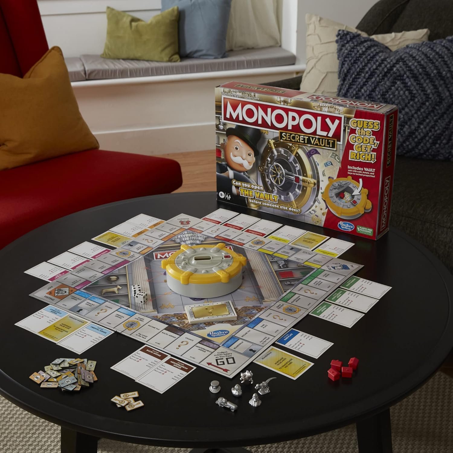 Componentes del Juego de Mesa Monopoly boveda secreta