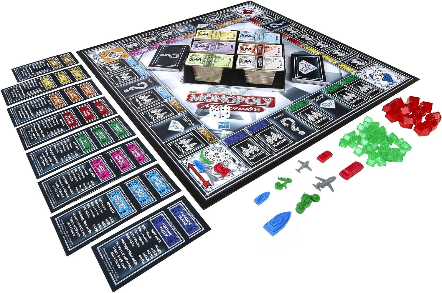 componentes del juego de mesa monopoly Millonario