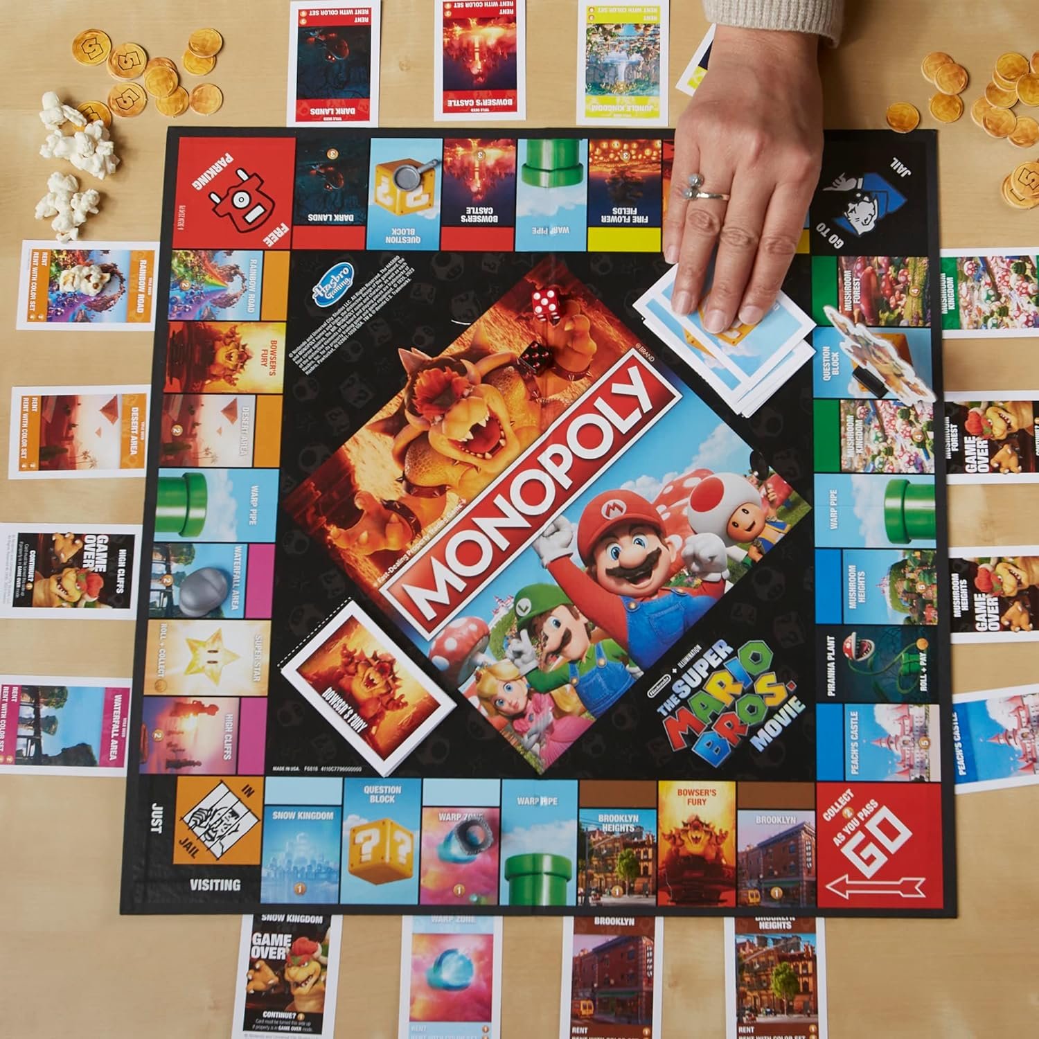 tablero del juego de mesa monopoly mario bros pelicula