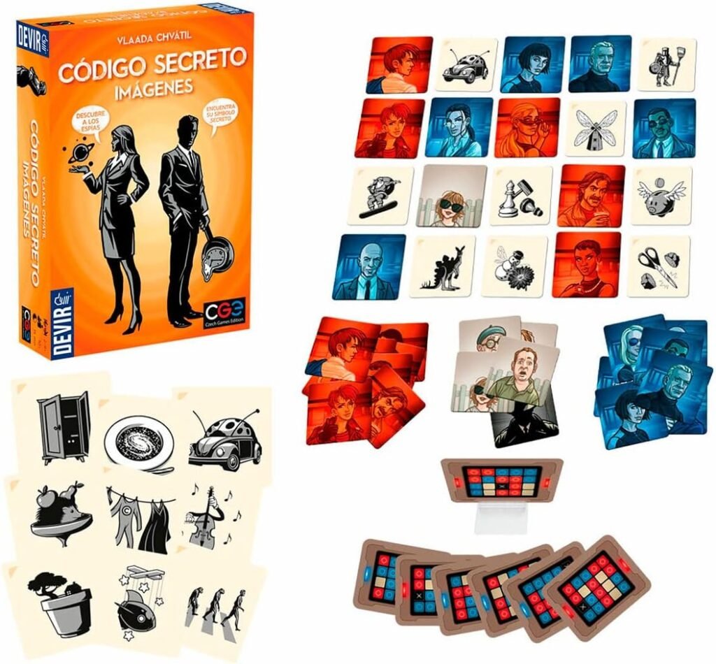 componentes del juego de mesa Codigo secreto Imagenes